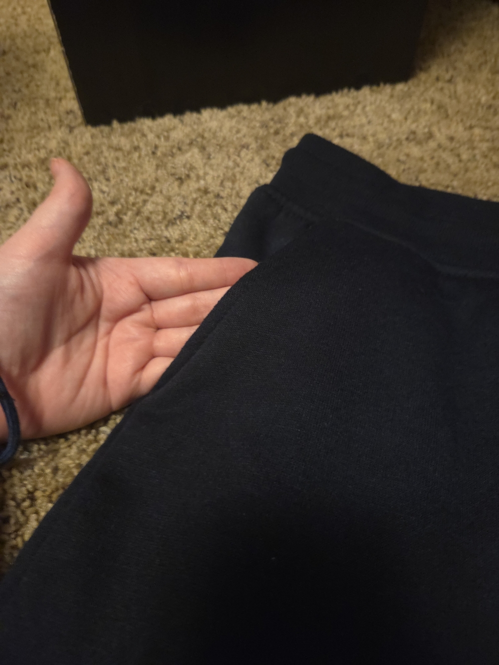 Essentials Navy Drawstring Athletic Shorts - Picture 2 of 5